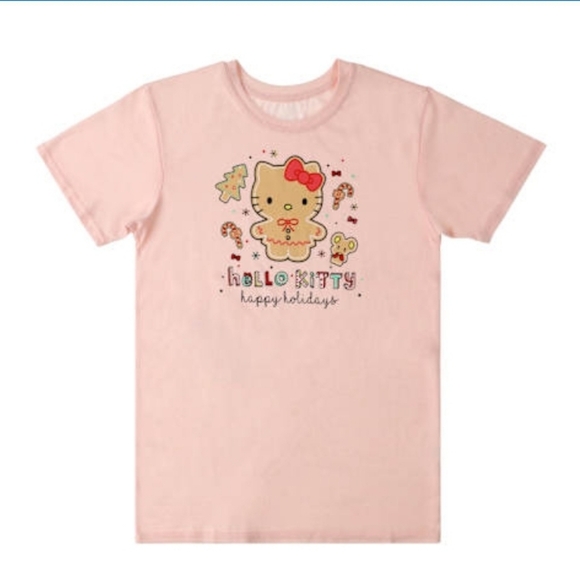 HELLO KITTY GINGERBREAD CHRISTMAS HOLIDAT T-SHIRT NWT - Picture 1 of 5